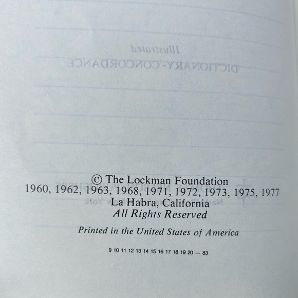 New American Standard Bible 1977 Red Letter Dictionary Concordance Famil… - Picture 7 of 13